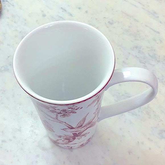 COPY - 222 FIFTH ADELAIDE MAROON LATTE MUG CUP PORCELAIN NEW 16 OZ - Picture 5 of 6